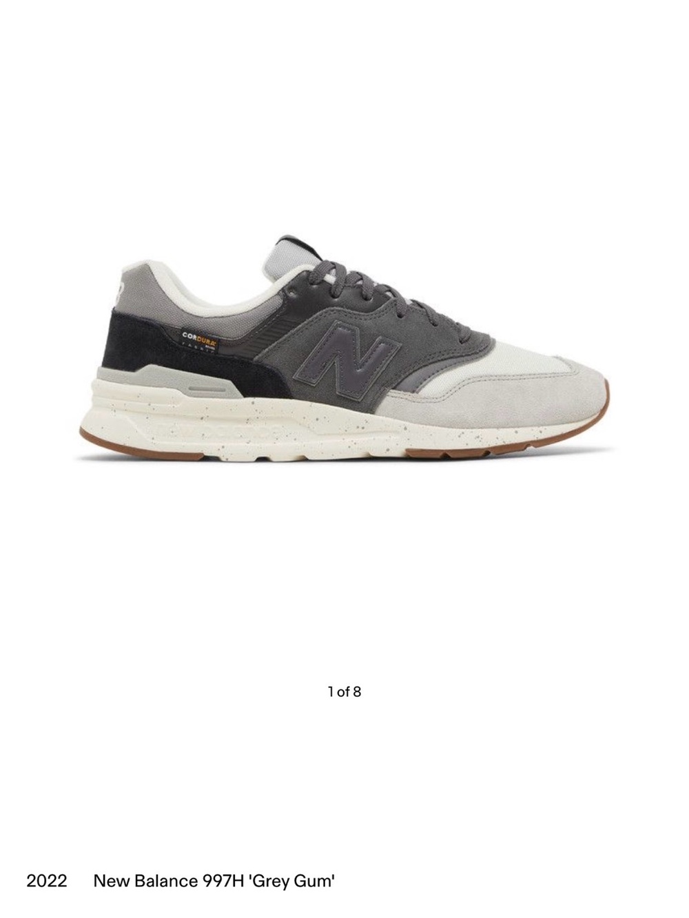 New Balance 997H Grey Gum Cordura CM997HTO Men’s Size 9.5